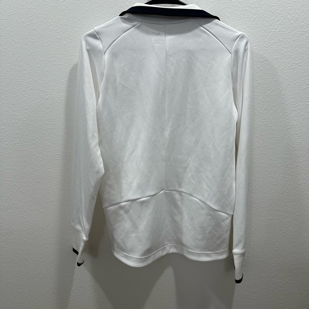 Nike Women's White Dri-FIT Long Sleeve Quarter Zip Shirt Pullover Avery Brewing - Picture 5 of 7